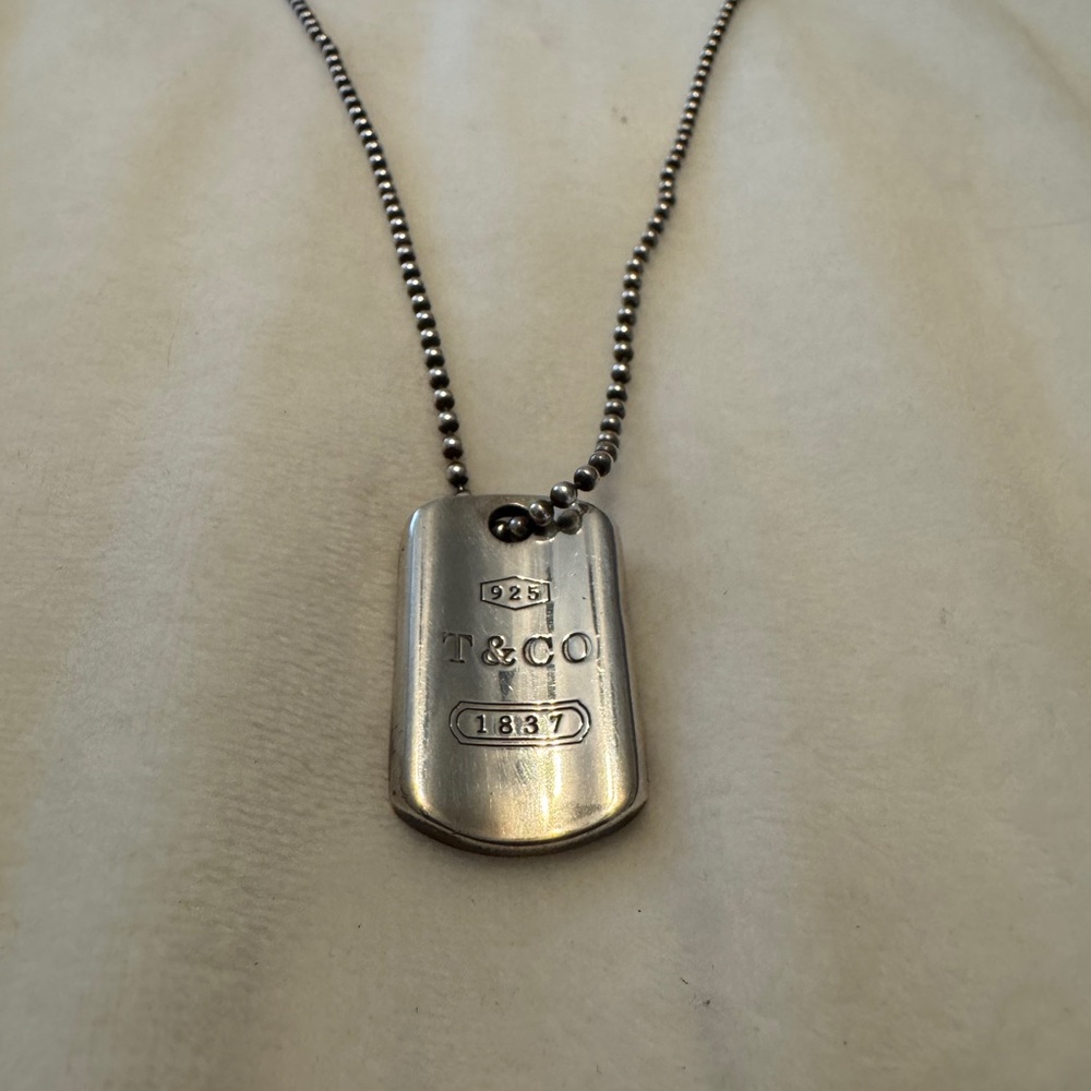 Tiffany & Co. 1837 Silver Dogtag Pendant Necklace - Sterling Silver - Picture 3 of 11